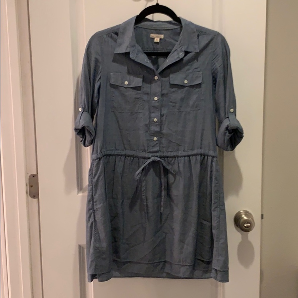 Chambray shirt dress